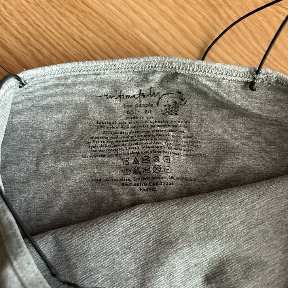Free People Intimately Gray Skinny Strap Cami Bra Top XS/S